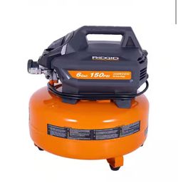 DOESNT WORK RIDGID 6 Gal. 150 PSI Portable Electric Oil-Free Jobsite Pancake Air Compressor with Dual Pressure Gauges and 2-Quick Couplers @530