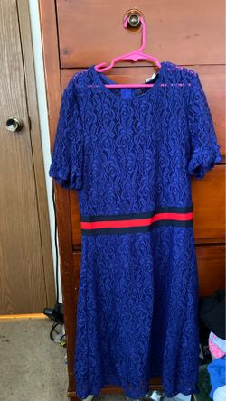 Blue lace dress