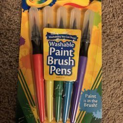 Crayola washable paint brush pens five colors