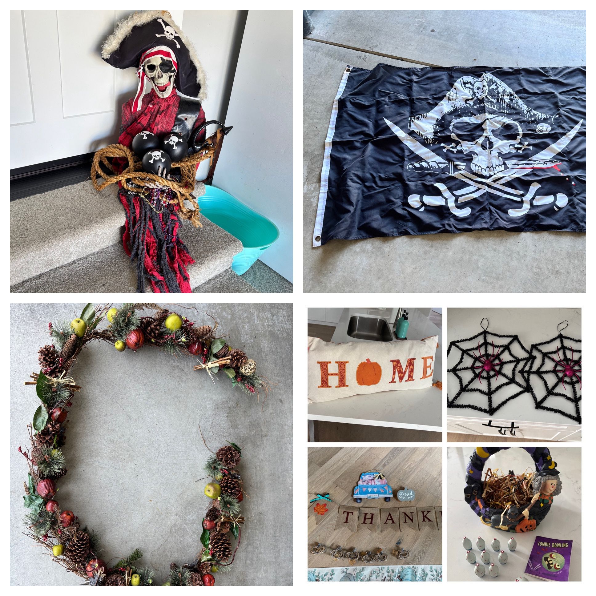 Huge collection of Halloween and fall decorations