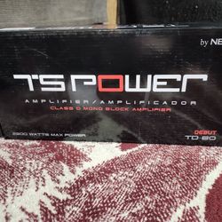 TS Power Debut TD-80 Micro Amplifier Class D Monoblock Amplifier 1400 Rms At 2 Ohm 