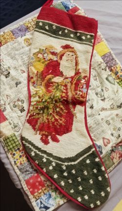 Needlepoint Stocking Santa Clause
