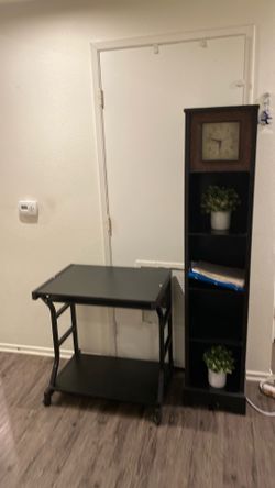 Cabinets and desk