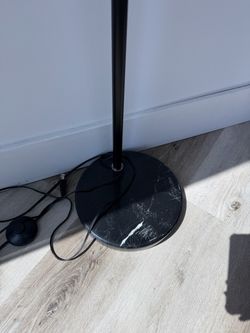 Black Modern Floor Lamp Marble Stand