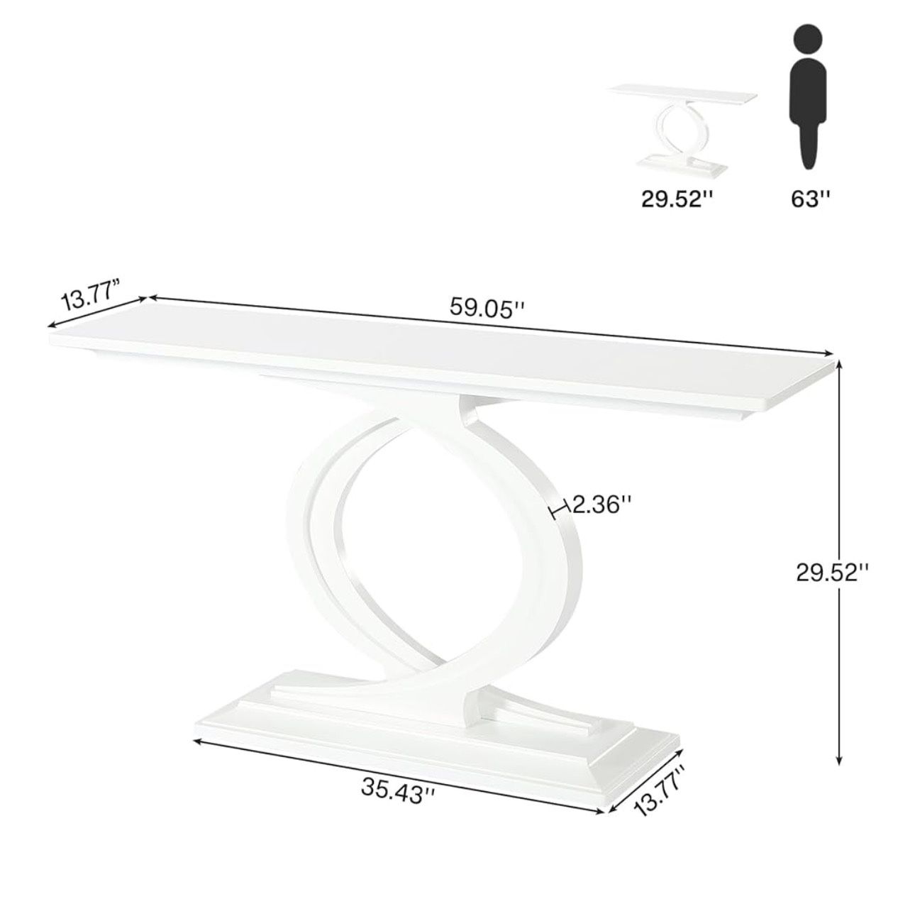 Tribesigns 59 Inches Console Table for Entryway