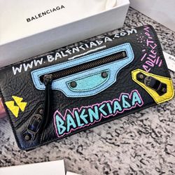 Balenciaga Classic city  black small wallet