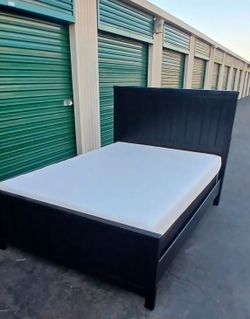 FULL BED FRAME WITH BOX AND MATTRESS