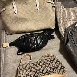 Coach purses, tote bags, sneakers