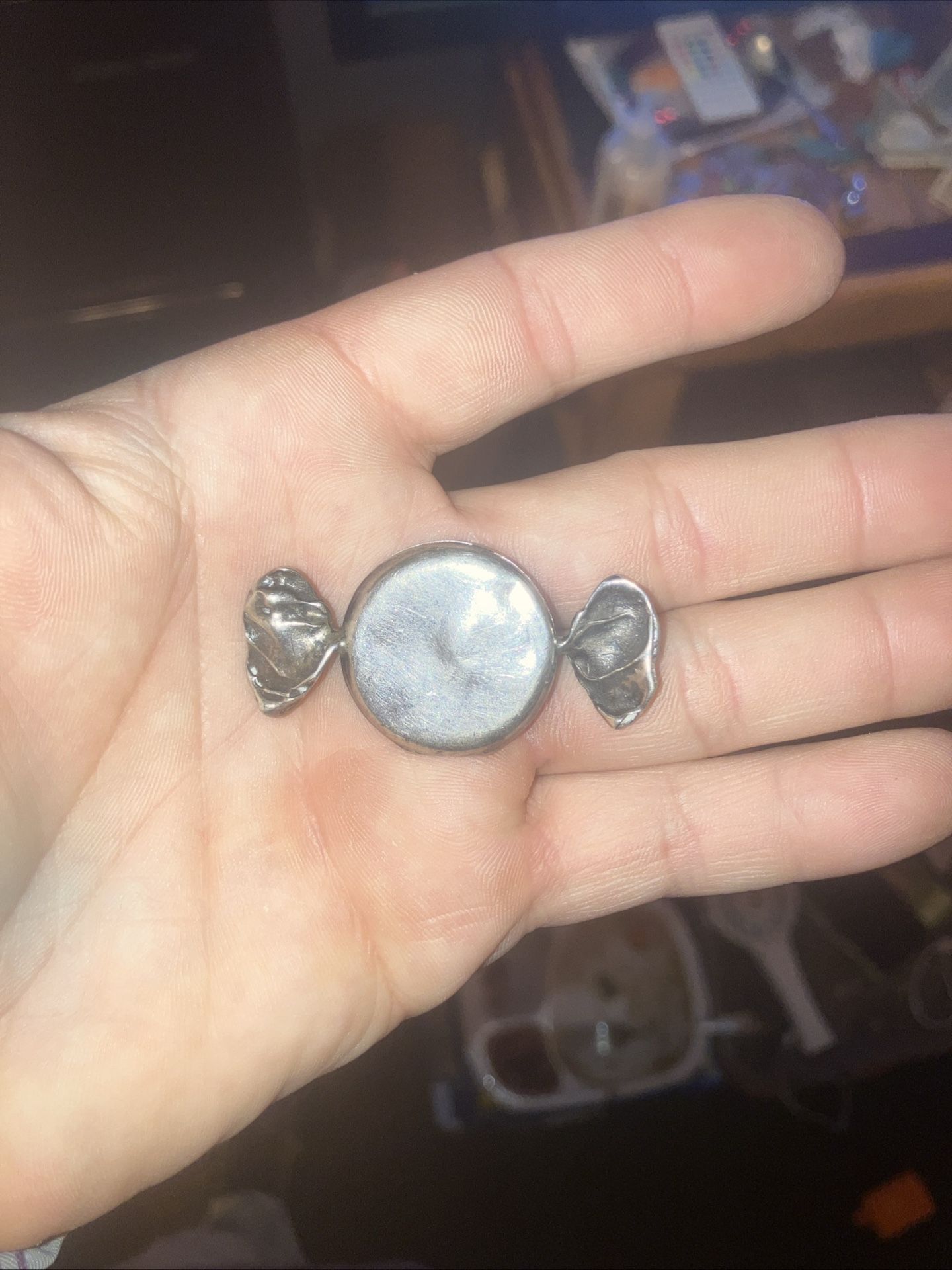Sterling Silver .925 Vintage Signed Brooch Pin Locket