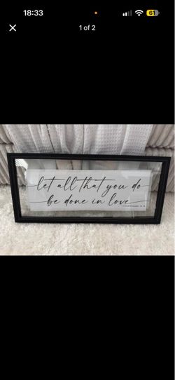 Framed Scripture Wall Art Sign