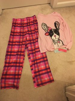 Girl pajamas pants and shirt size 14-16