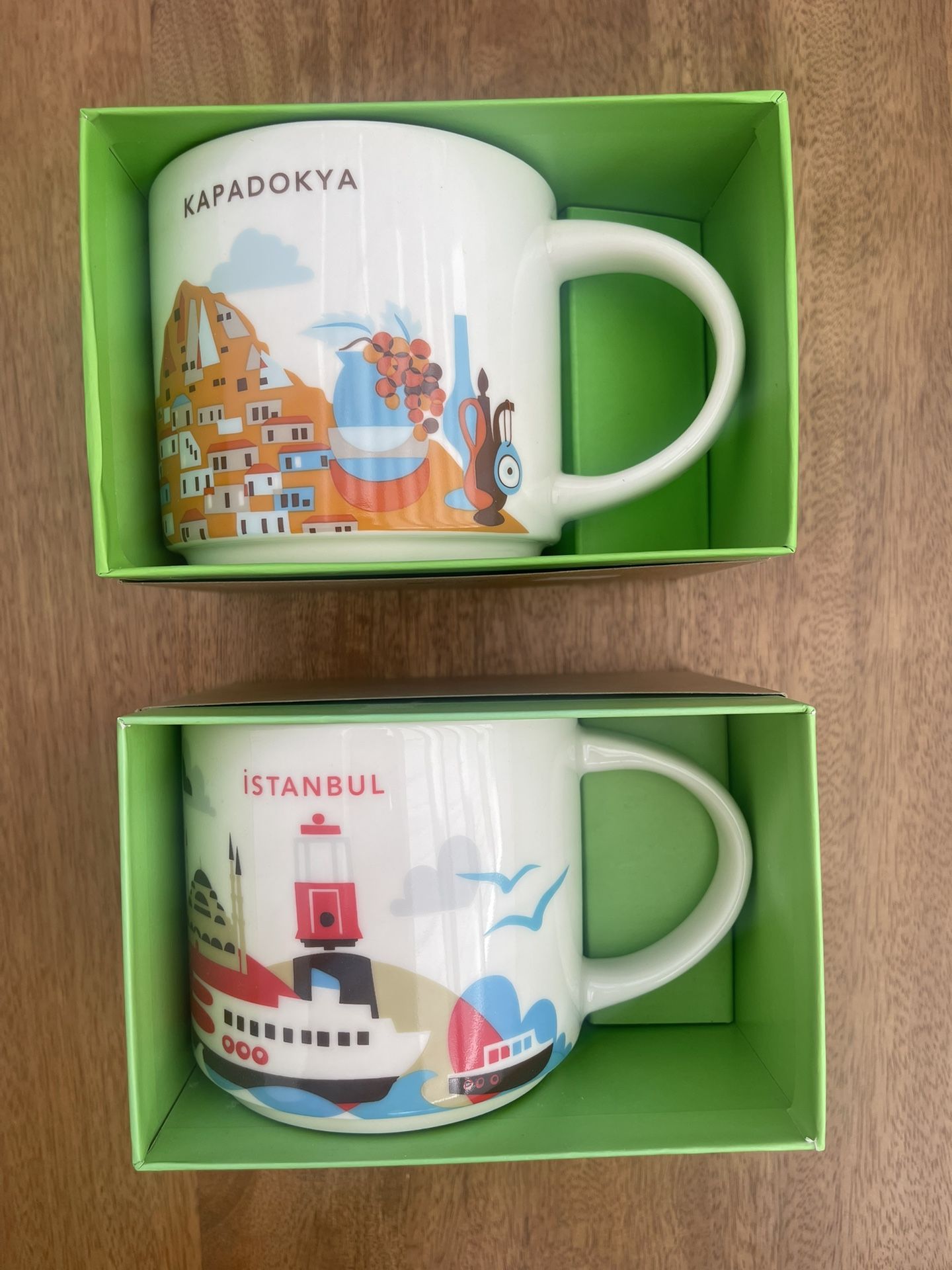 Starbucks You Are Here Mug Set Istanbul + Kapadokya 14oz NIB