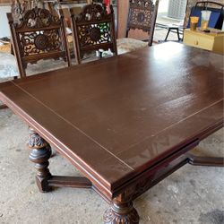 Antique Dining Room Set From 1920,s 