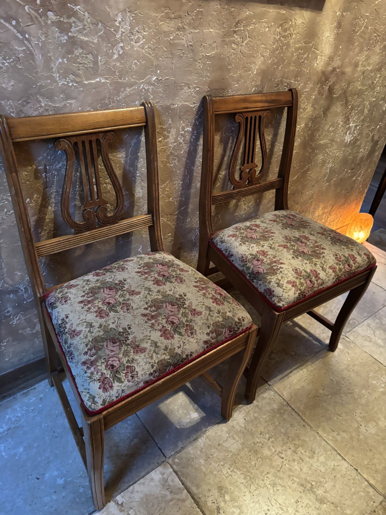 Antique Wooden dining Harp back Back Chair