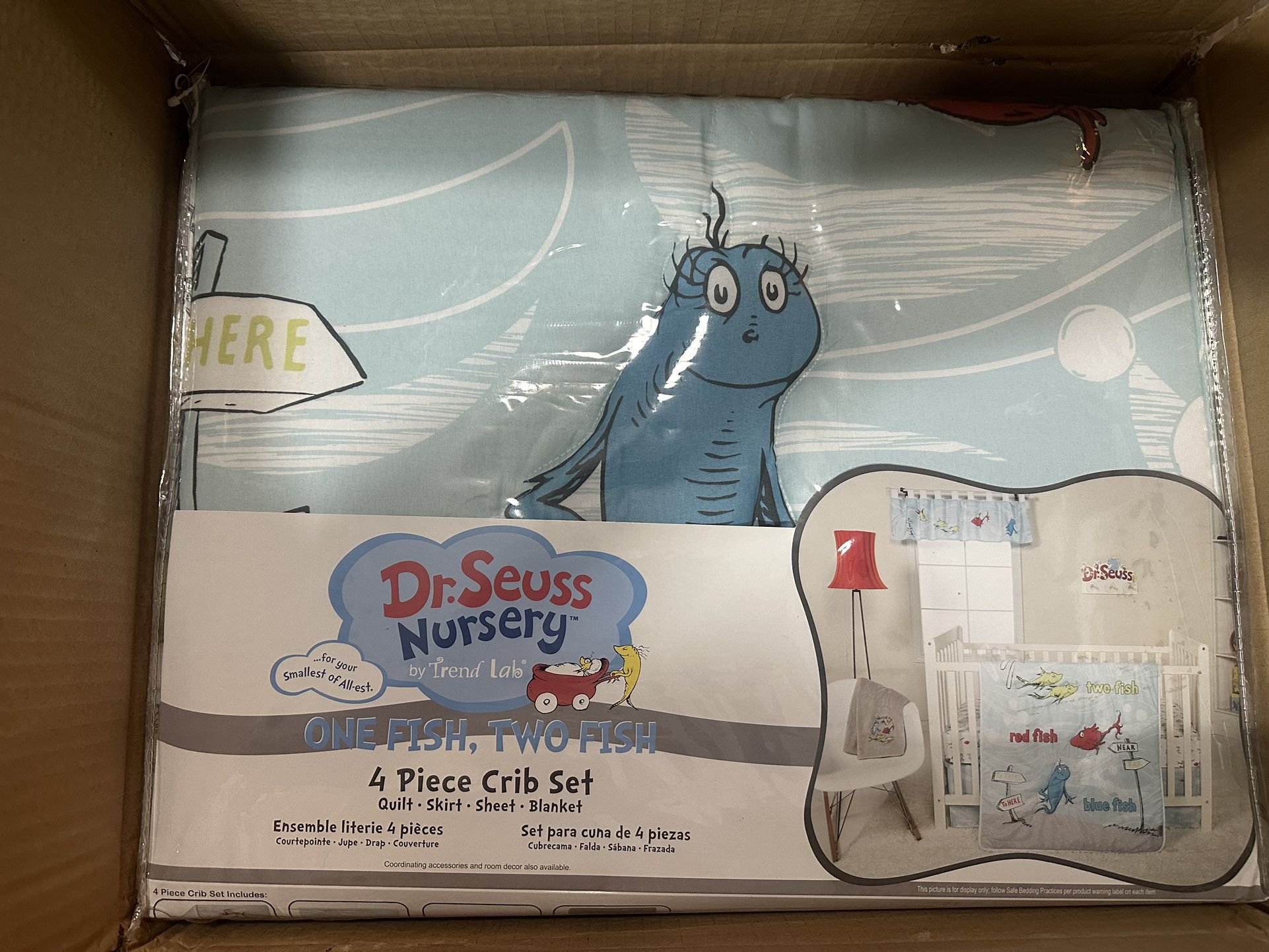 dr seuss 4 piece crib set NEW IN PACKAGE