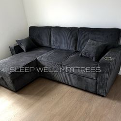 New Black Sofa Bed 