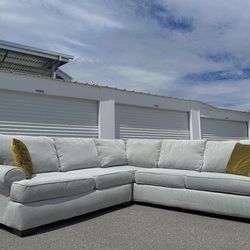 Large Light Gray Sectional Sofa