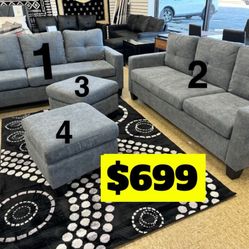 2 Sofas And 2 Ottoman Brand New Set $699