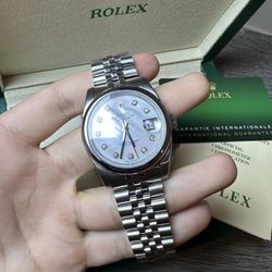 (400$)Rolex Datejust 31mm MOP Diamond Dial Jubilee Bracelet Steel Ref. 178240