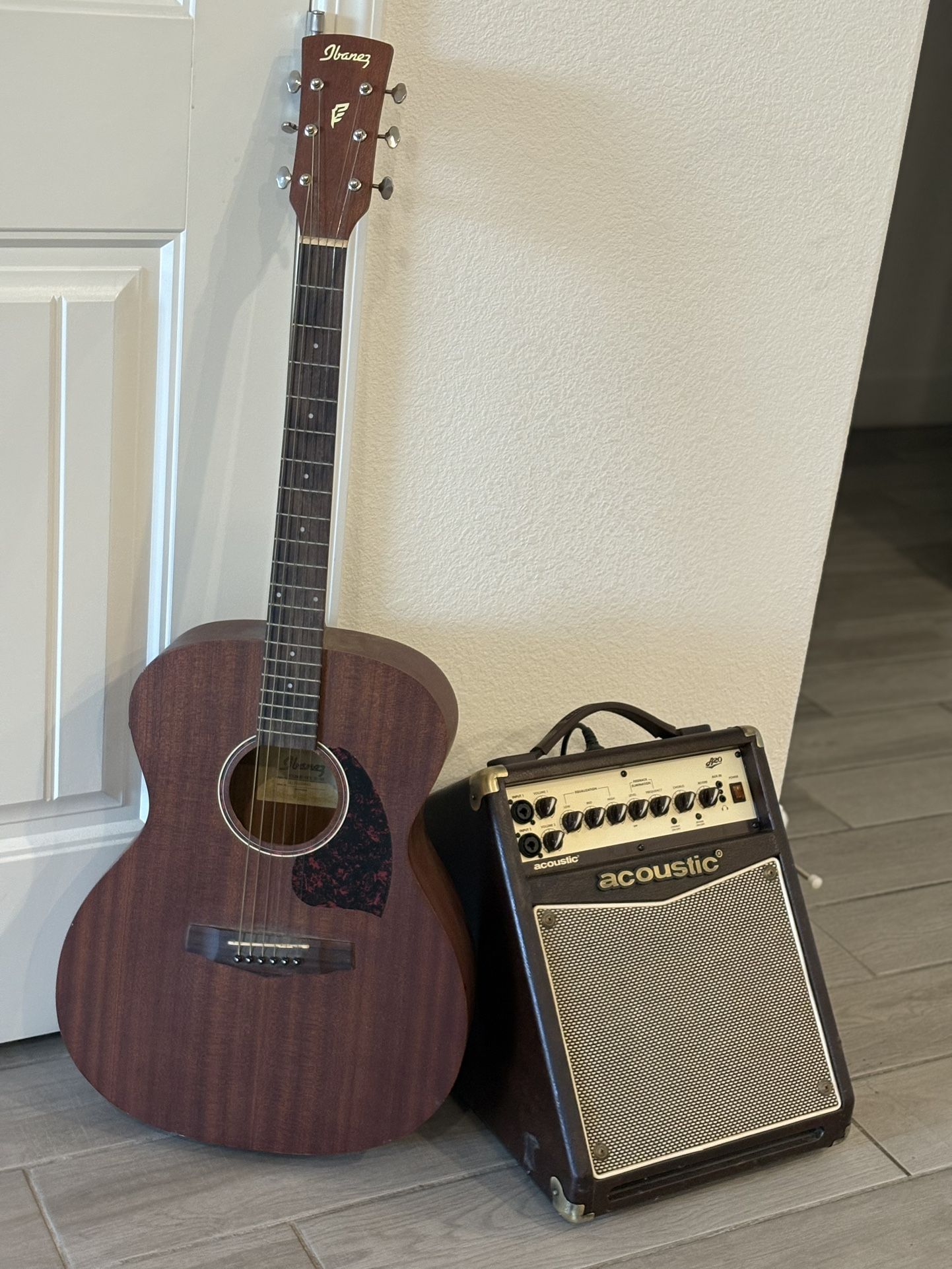 Ibanez Acoustic-Electric Guitar + Acoustic A20 Amp