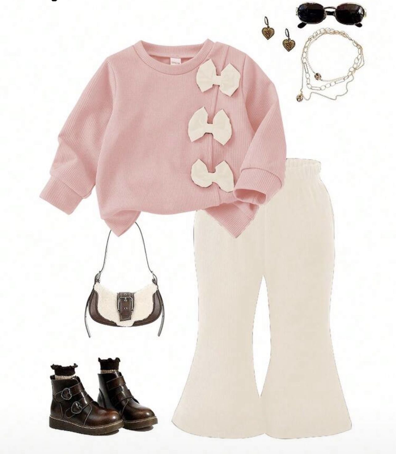 Size 2t months brand new pants and sweater set for girls.