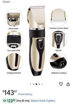 Dog Hair Trimmer Pet Professional Grooming Machine Tool Rechargeable