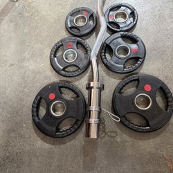 Olympic Weights Curl Bar Set