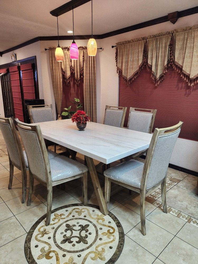 Marble Table and Chairs