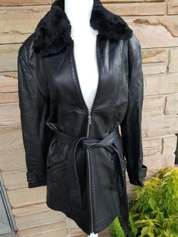 ADLER Black Leather Jacket, Soft Genuine Lambskin, Petite Model (small)