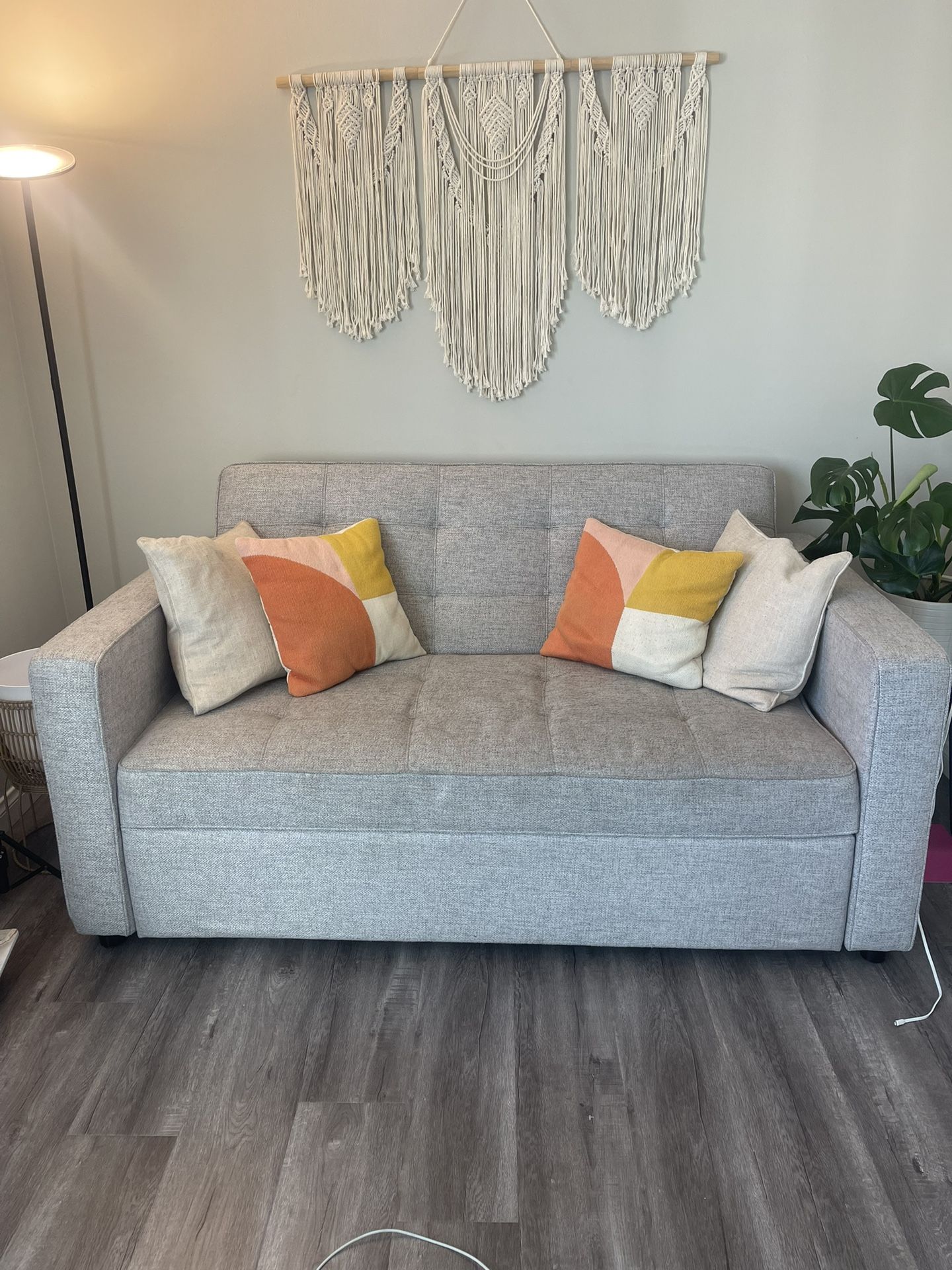 World Market Gray Brenden Sofa Bed Futon