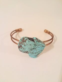 Turquoise Nugget Cuff Bracelet