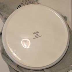 Set of 5 Mikasa Bone China Dinner Plate White Round Glossy Dishwasher Micro Safe