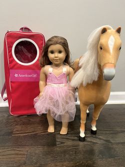 American Girl Doll, Backpack And Horse