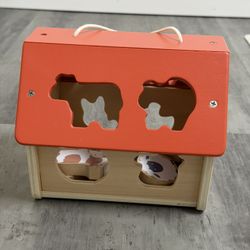 Pottery Barn Kids Wooden Barn Shape-Sorter Toy