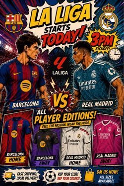 Real Madrid Barcelona jerseys for sale
