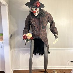 Teary The Clown 7 Ft Animatronic Halloween Decor Home Depot Accents Open Box