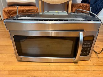 GE over the stove stainless steel microwave