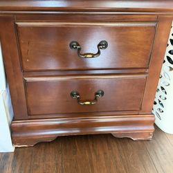 Wood Nightstand – 2 Drawer (Moving Sale)
