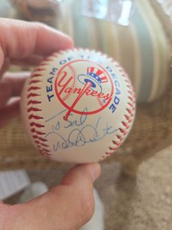 Derek jeter personalized autographed baseball