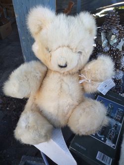 Vintage stuffed jointed toy bear