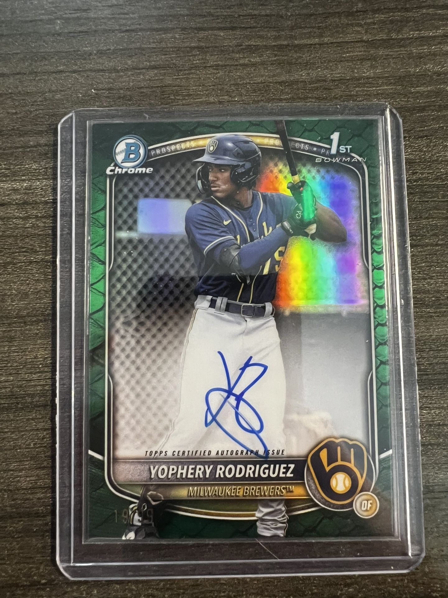 Yophery Rodriguez Green Snake Skin Auto /99