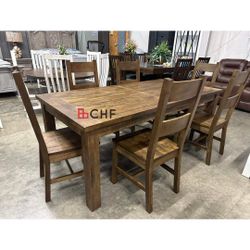 Rectangular Dining Table Set With 6 Chairs 