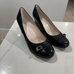 Cole Haan Black Wedge Heels