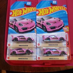 Lot Of 4 Porsches 911 Gt Rs Hot Wheels 🔥 5 Dollars Each!!!