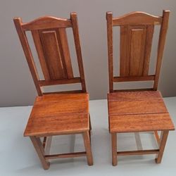 Pair Of Vintage Oak Chairs