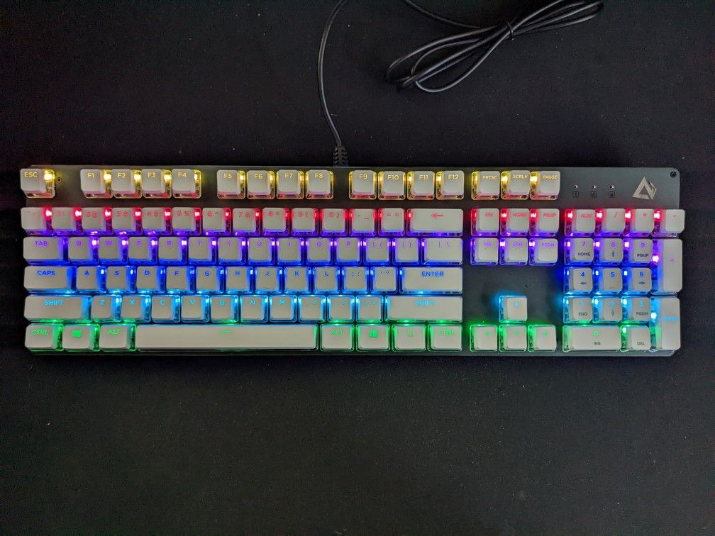 Aukey Mechanical Gaming Keyboard With G Skill Crystal Crown Keycaps