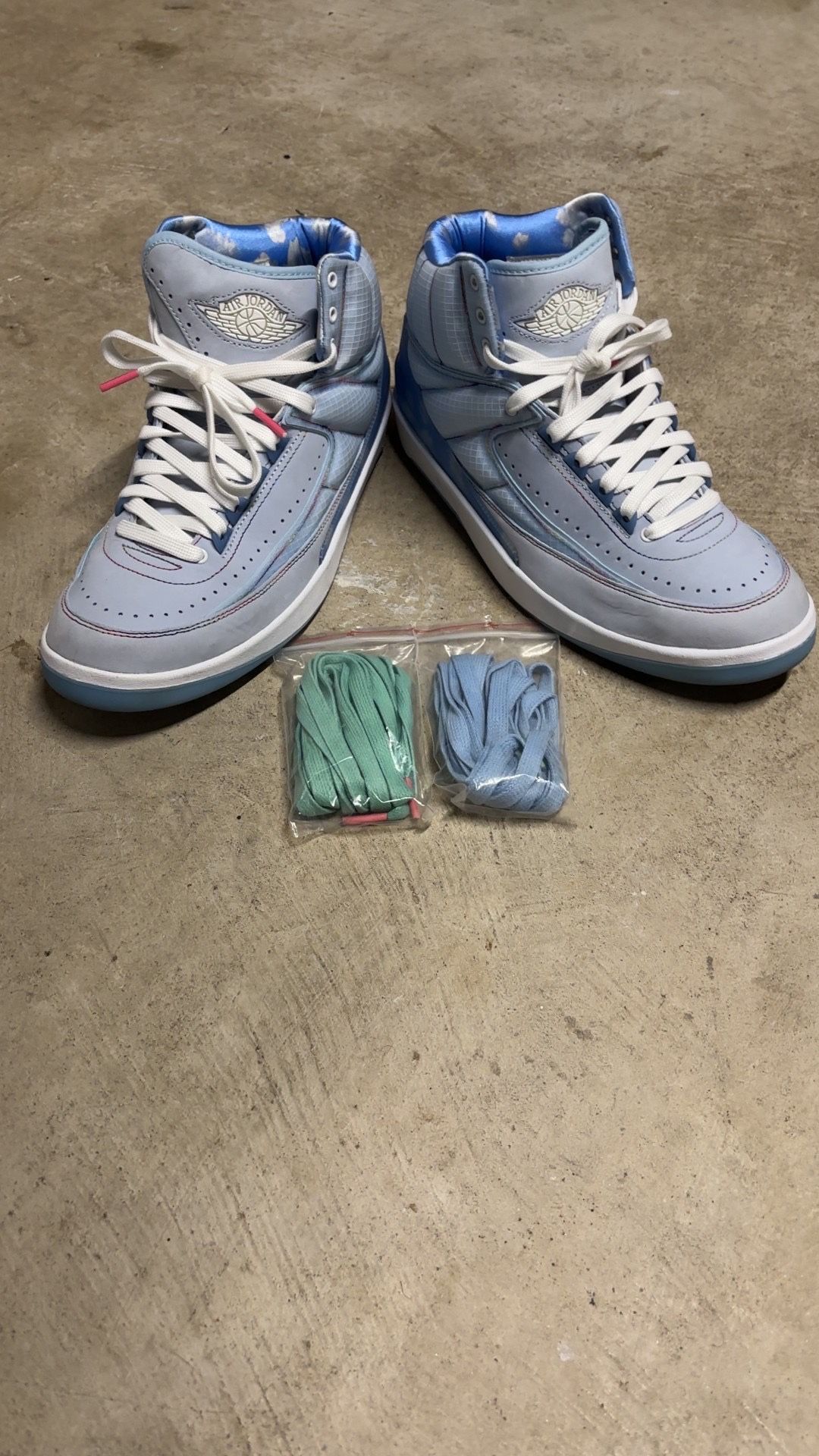 Nike Air Jordan 2 II Retro x J Balvin Light Blue Size 10.5