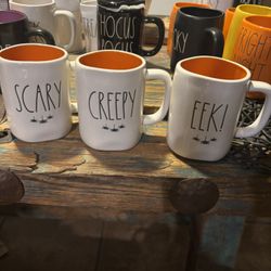 Rae Dunn Halloween Mug Set