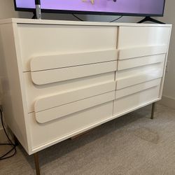 West Elm Dresser In White / Cream