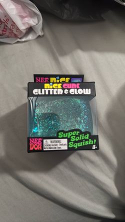 Nee Doh Nice Cube Glitter & Glow Squish Toy